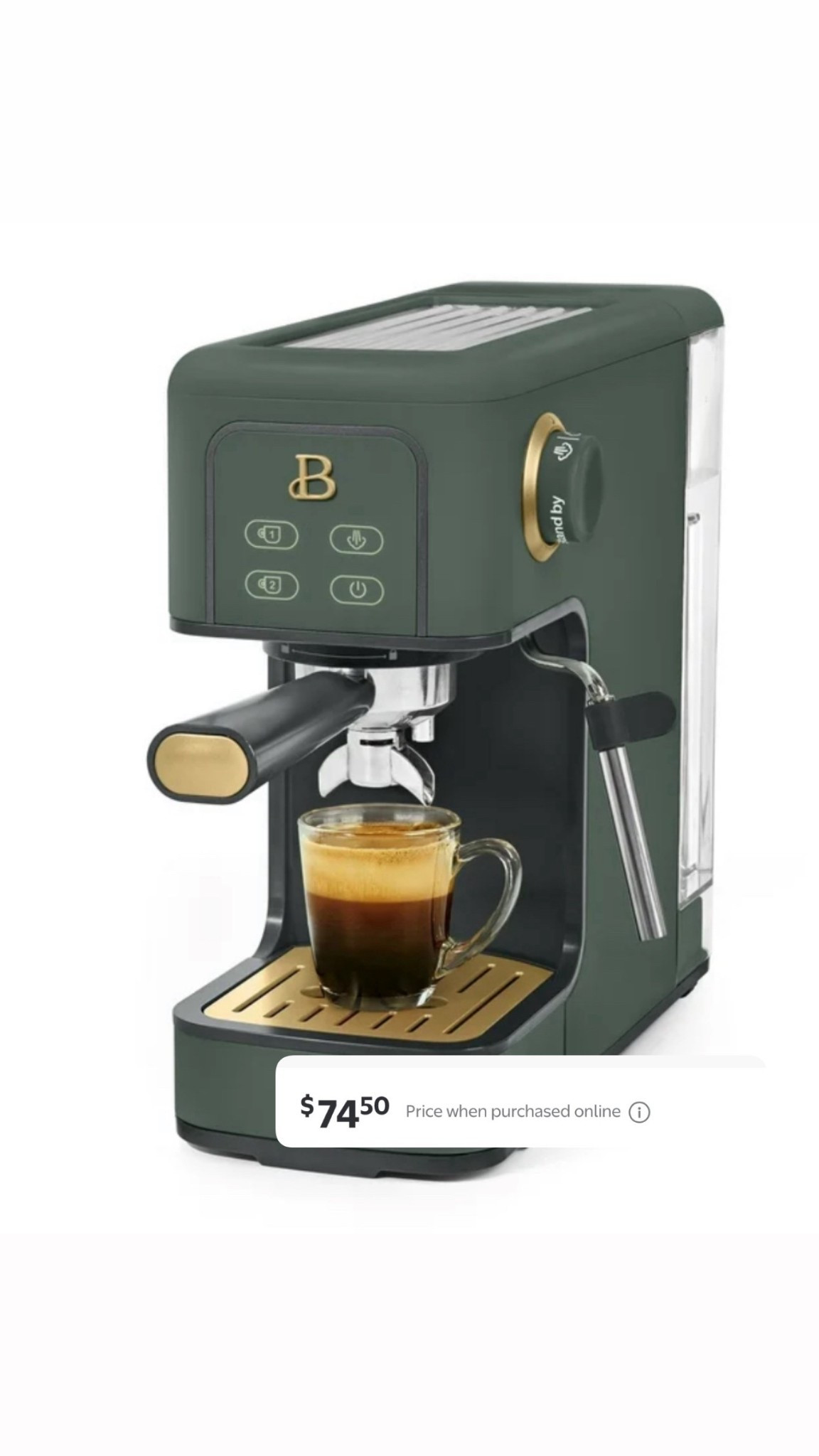 Walmart gift idea!! Beautiful by Drew espresso machine in this gorgeous green color is less than $75!!!!!!!! 

Gifts for her, gifts for coffee lover, coffee bar, espresso machine, Walmart finds

#LTKHoliday #LTKGiftGuide #LTKFindsUnder100