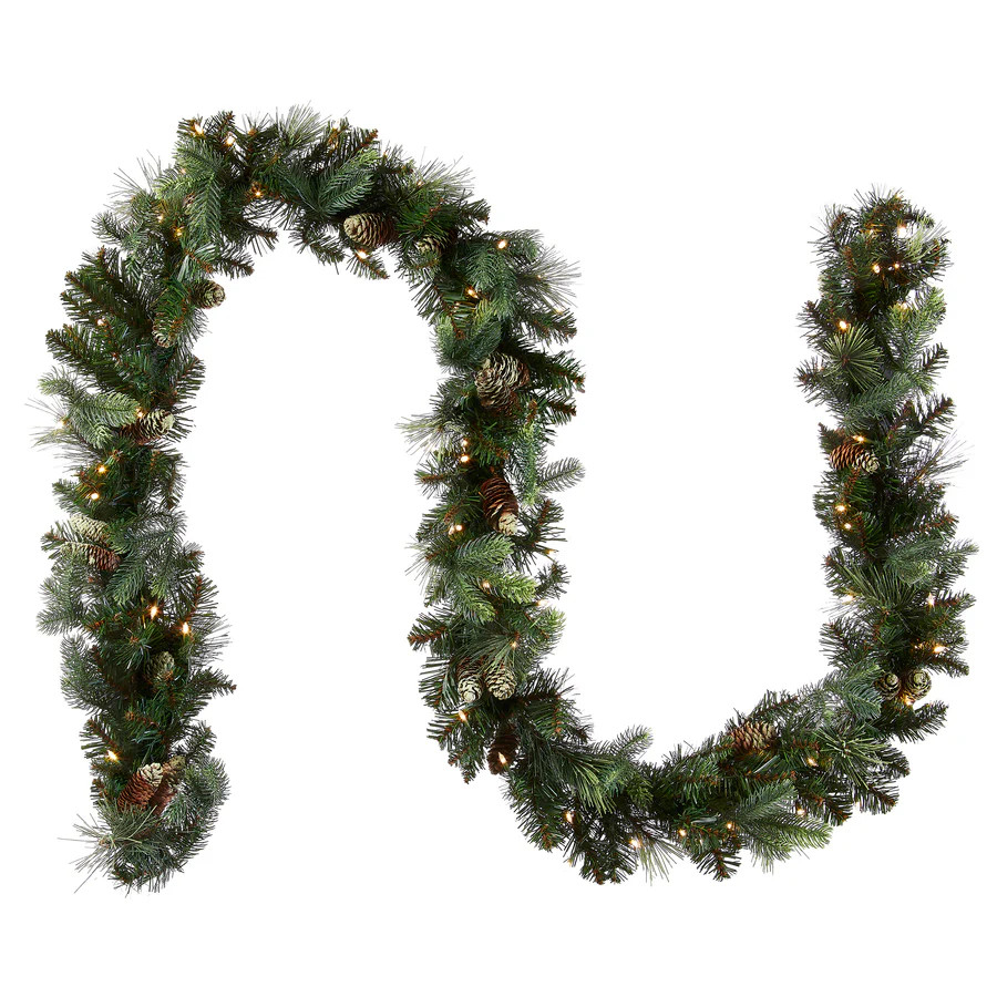 9 ft. Pre-Lit Carolina Pine Garland with LED Lights | National Tree Company