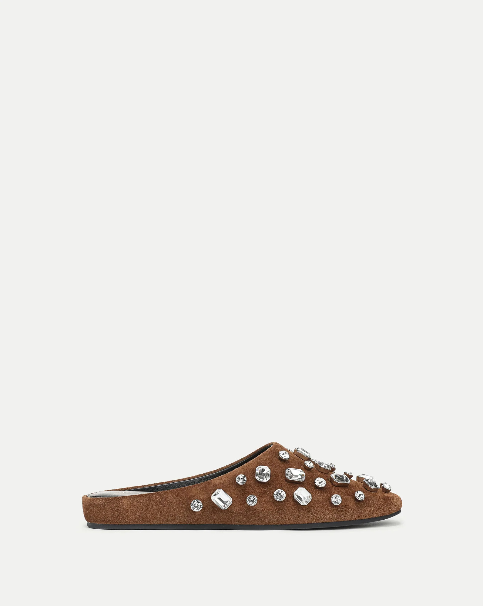 Narcisa Embellished Mule in Chestnut Brown | Veronica Beard | Veronica Beard