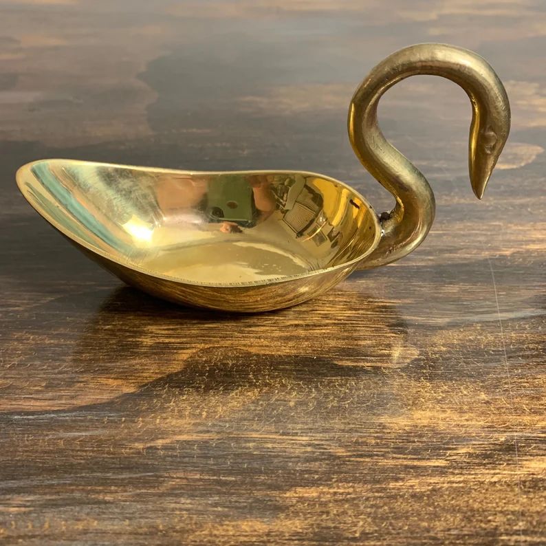 Vintage Brass Swan Trinket Dish Art Deco Swan Dish Brass Swan Ring Dish Gold Swan Figurine Swan G... | Etsy (US)