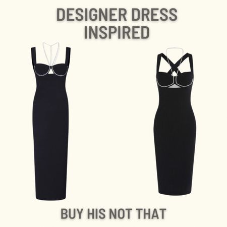 Designer dress in spired #buythisnotthat 

#LTKHoliday #LTKSeasonal