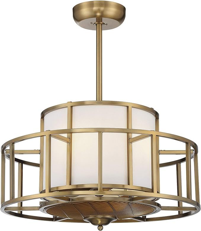 Savoy House 30-FD-126-322 Oslo 4-Light Fandelier in Warm Brass (26" W x 16" H) | Amazon (US)