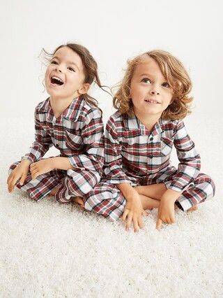 Unisex Matching Flannel Pajama Set for Toddler & Baby | Old Navy (US)
