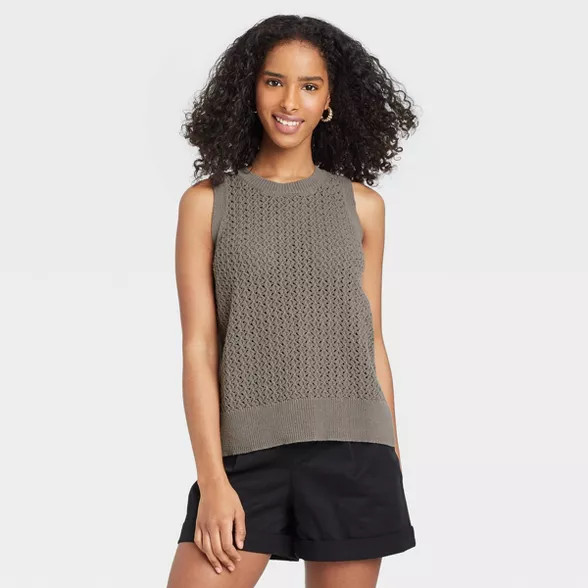 Women's Crewneck Tank Sweater Vest - A New Day™ | Target
