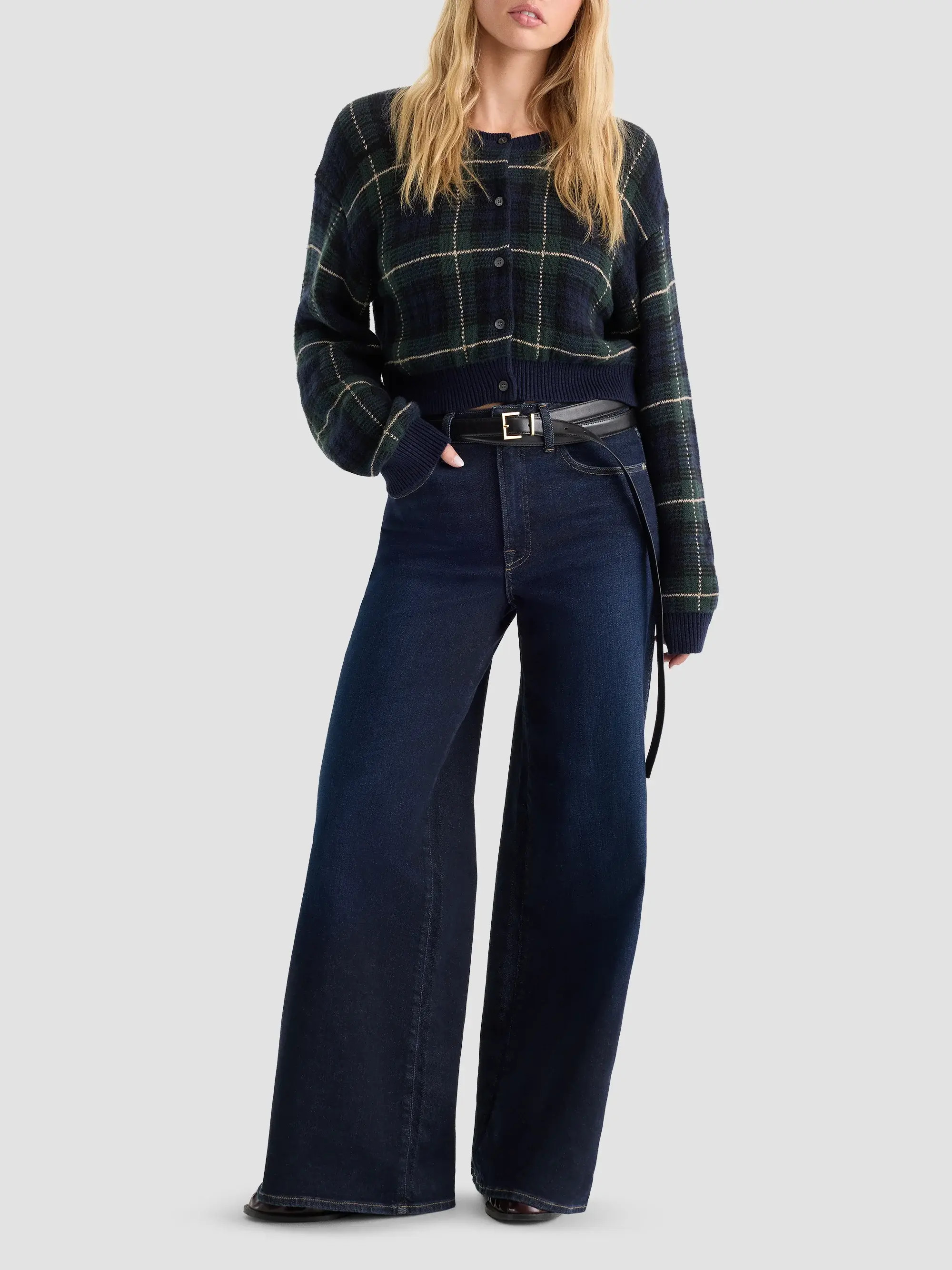 Good American Good Waist Palazzo Jeans | Saks Fifth Avenue | Saks Fifth Avenue