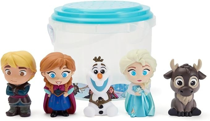 Disney Store Official Frozen Bath Toys Set - Includes 5 Detailed Toys with a Straining Storage Bu... | Amazon (US)