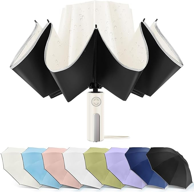 Bodyguard Inverted Umbrella - Large Windproof for Rain & Sun, Compact Reverse With Reflective Str... | Amazon (US)