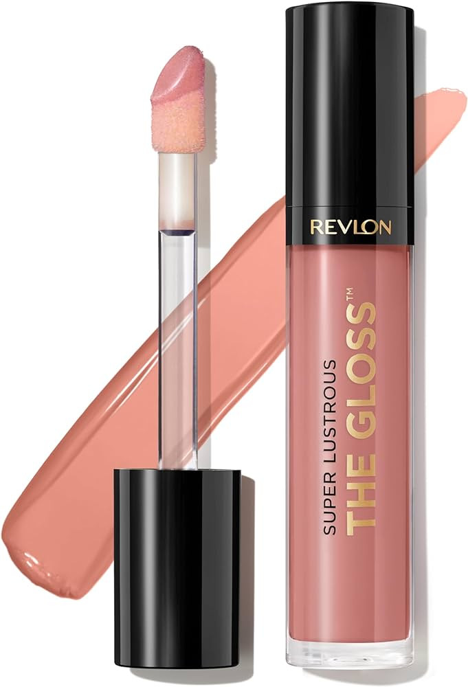 Revlon Lip Gloss, Super Lustrous The Gloss, Non-Sticky, High Shine Finish, 215 Super Natural | Amazon (US)