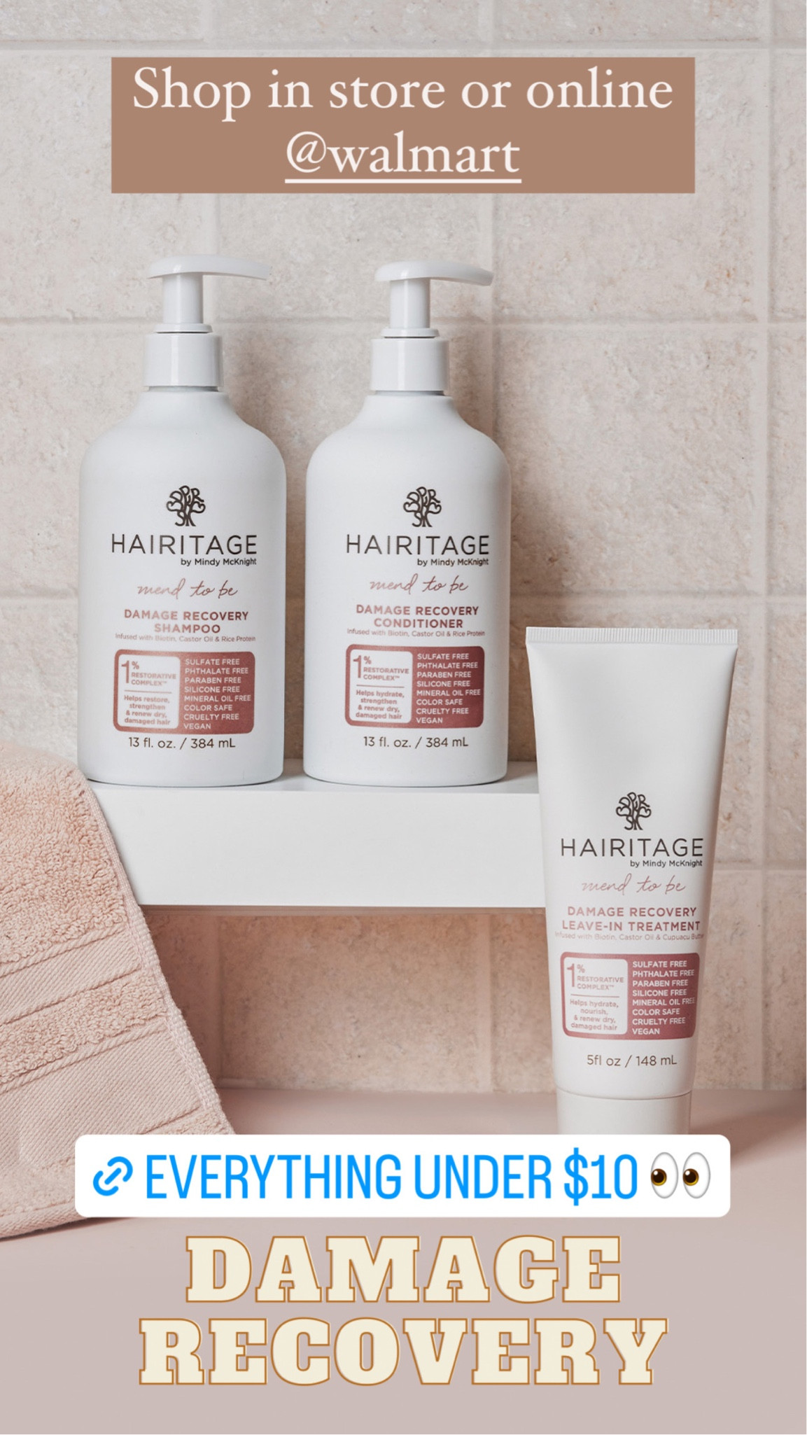 Everyone who tries our new damage recovery collection is obsessed! Everything is under $10 😍