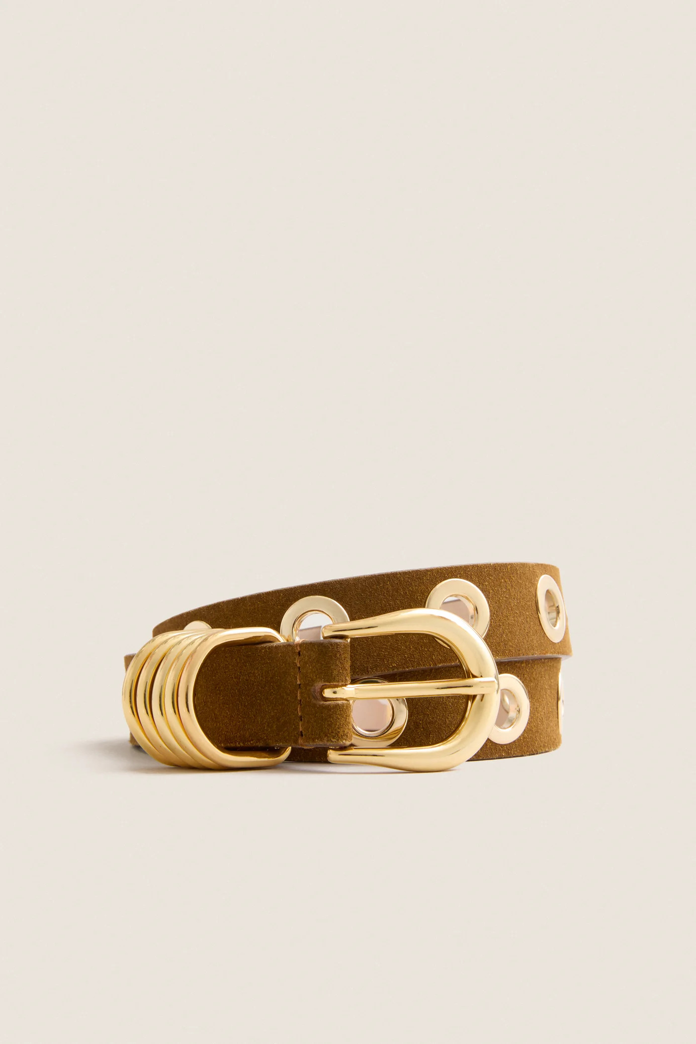 Ochre Full Rivet Suede Belt | Tuckernuck (US)