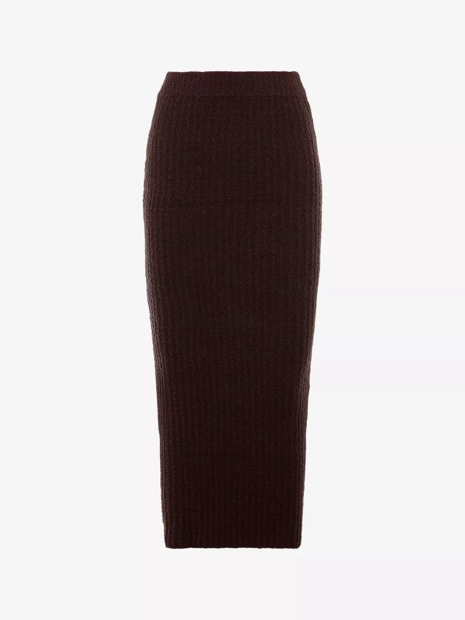 Sloane bouclé-knit cotton-blend maxi skirt | Selfridges
