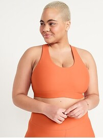 Medium Support PowerSoft Strappy Cross-Back Sports Bra for Women 2X-4X | Old Navy (US)