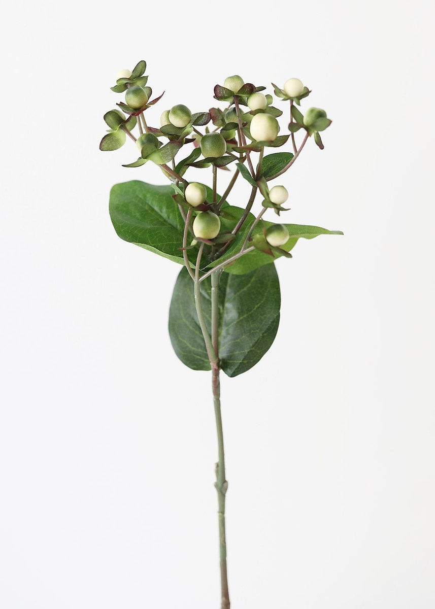 Green Artificial Hypericum Berries - 22.5 | Afloral (US)