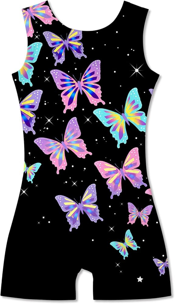 ACOCOPY Girls Leotards for Gymnastics Sparkly Biketards Unitard with Shorts Quick Dry Dance Outfi... | Amazon (CA)