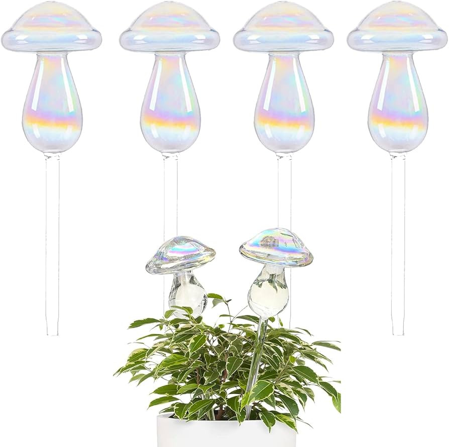 WWD POOL 4 Pack Self Watering Globes, Glass Plant Watering Bulbs Auto Plant Watering Devices Vaca... | Amazon (US)