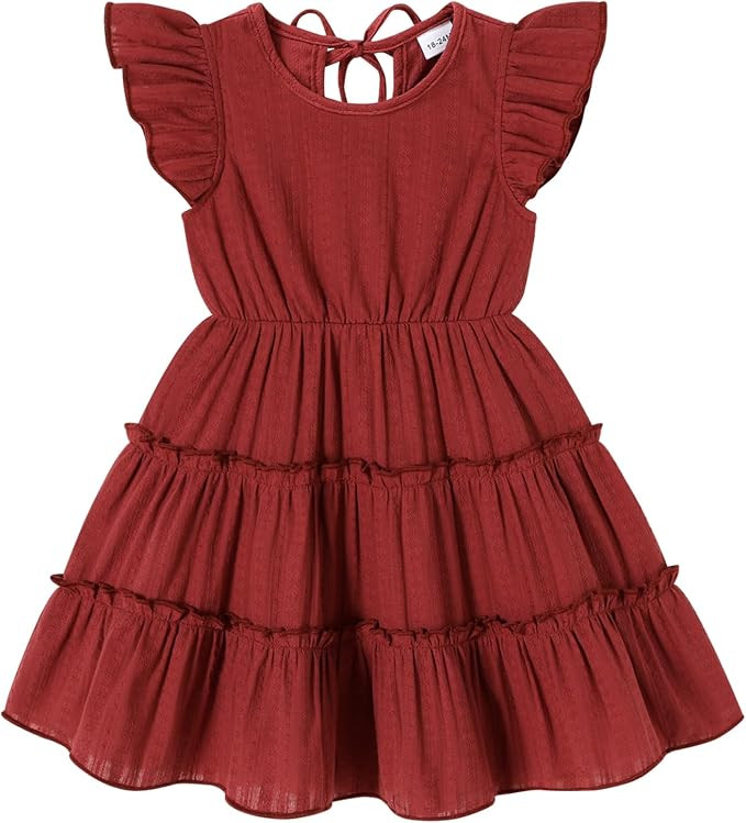 YOUNGER TREE Toddler Dress Baby Girl Summer Clothes Ruffle Sleeve Smock Beach Boho Dresses Sundre... | Amazon (US)