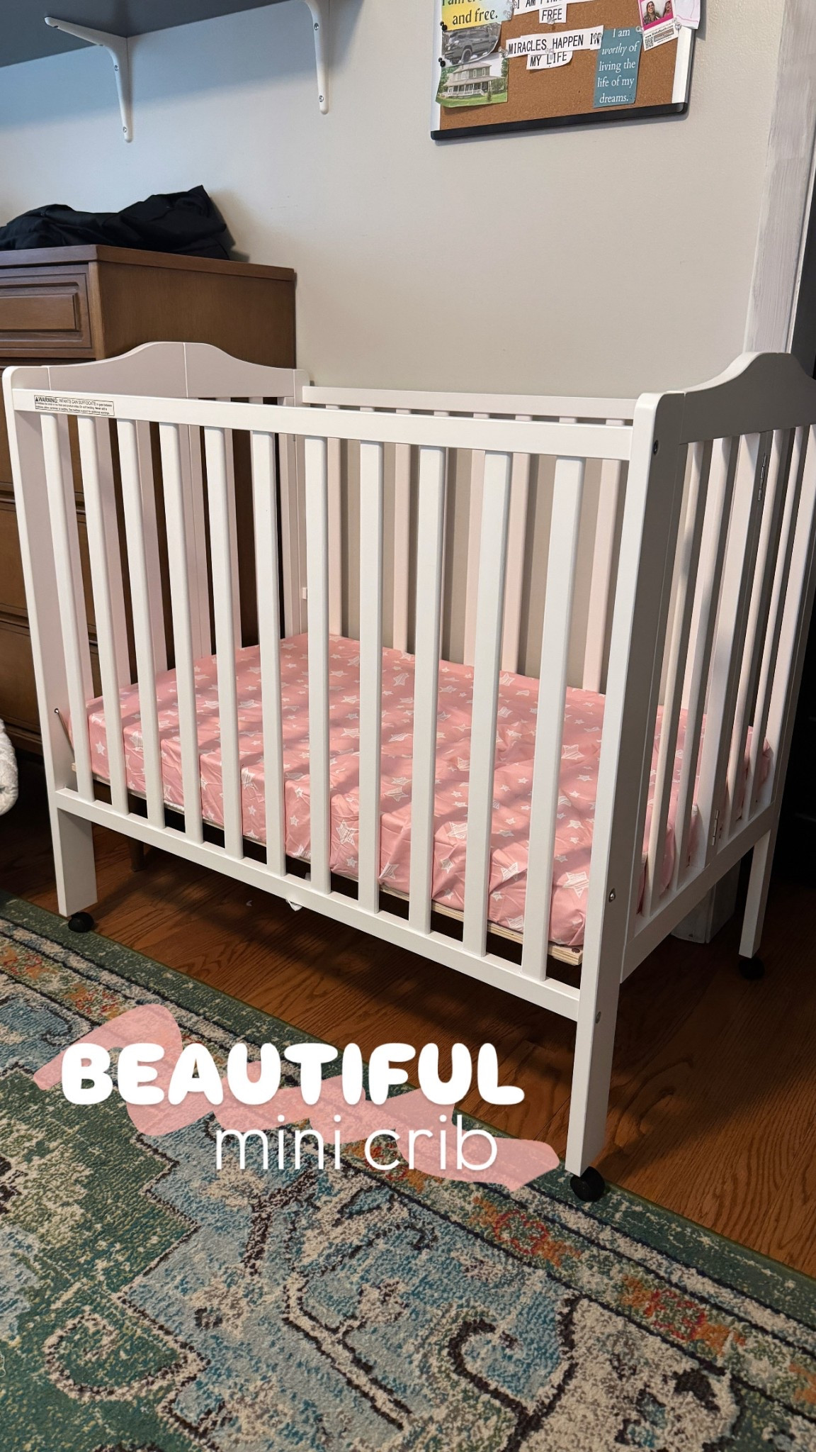 We upgraded Ruby’s bed and got her a mini crib to fit in our bedroom. We don’t have enough space in the house for her to have her own room so we currently share a room and this is the perfect size. ☁️

#LTKSaleAlert #LTKBaby #LTKKids