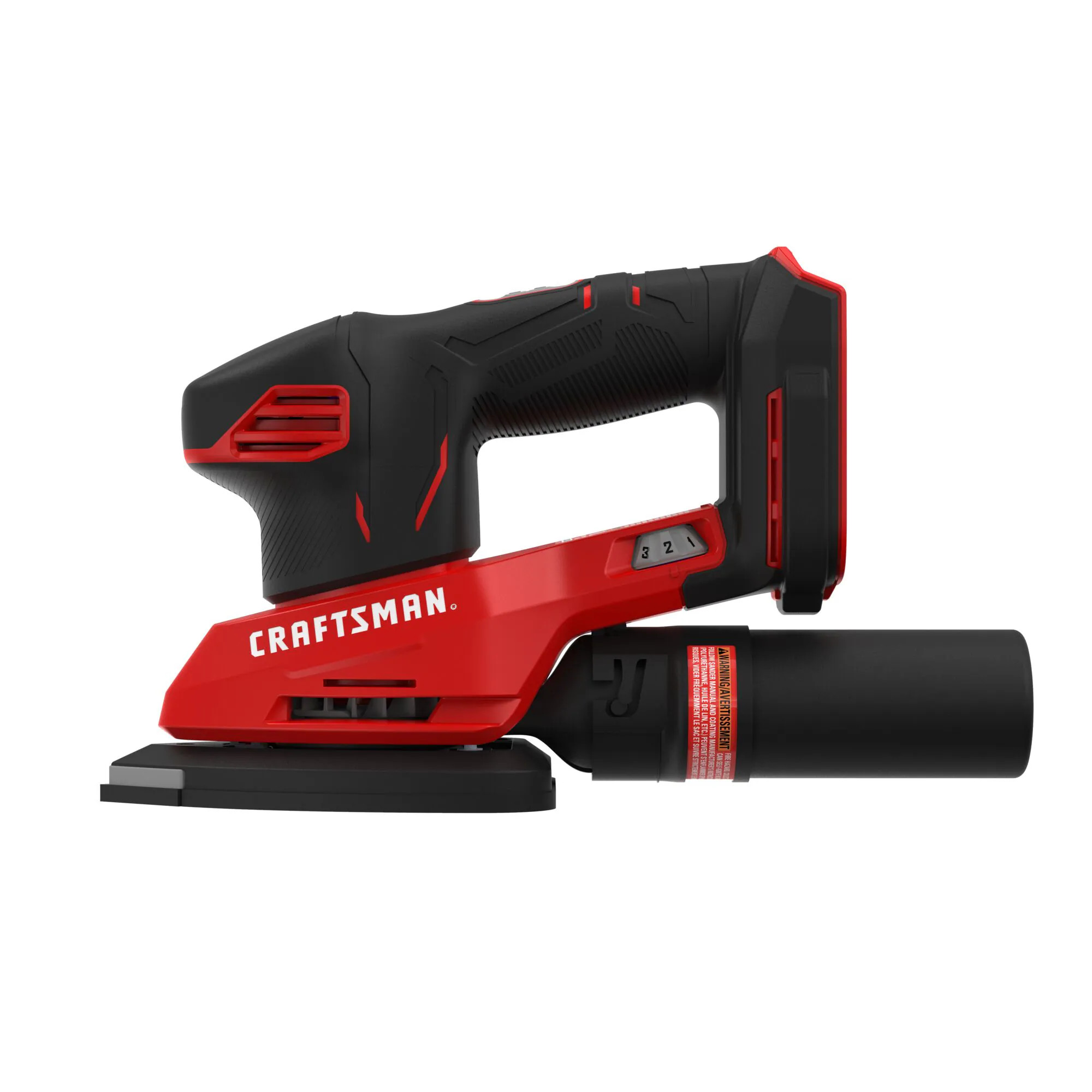 CRAFTSMAN V20 20-Volt Variable Speed Detail Cordless Sander with Dust Management | CMCW221B | Lowe's