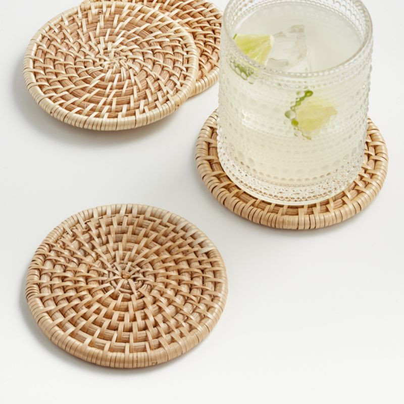 Artesia Natural Coasters, Set of 4 + Reviews | Crate & Barrel | Crate & Barrel