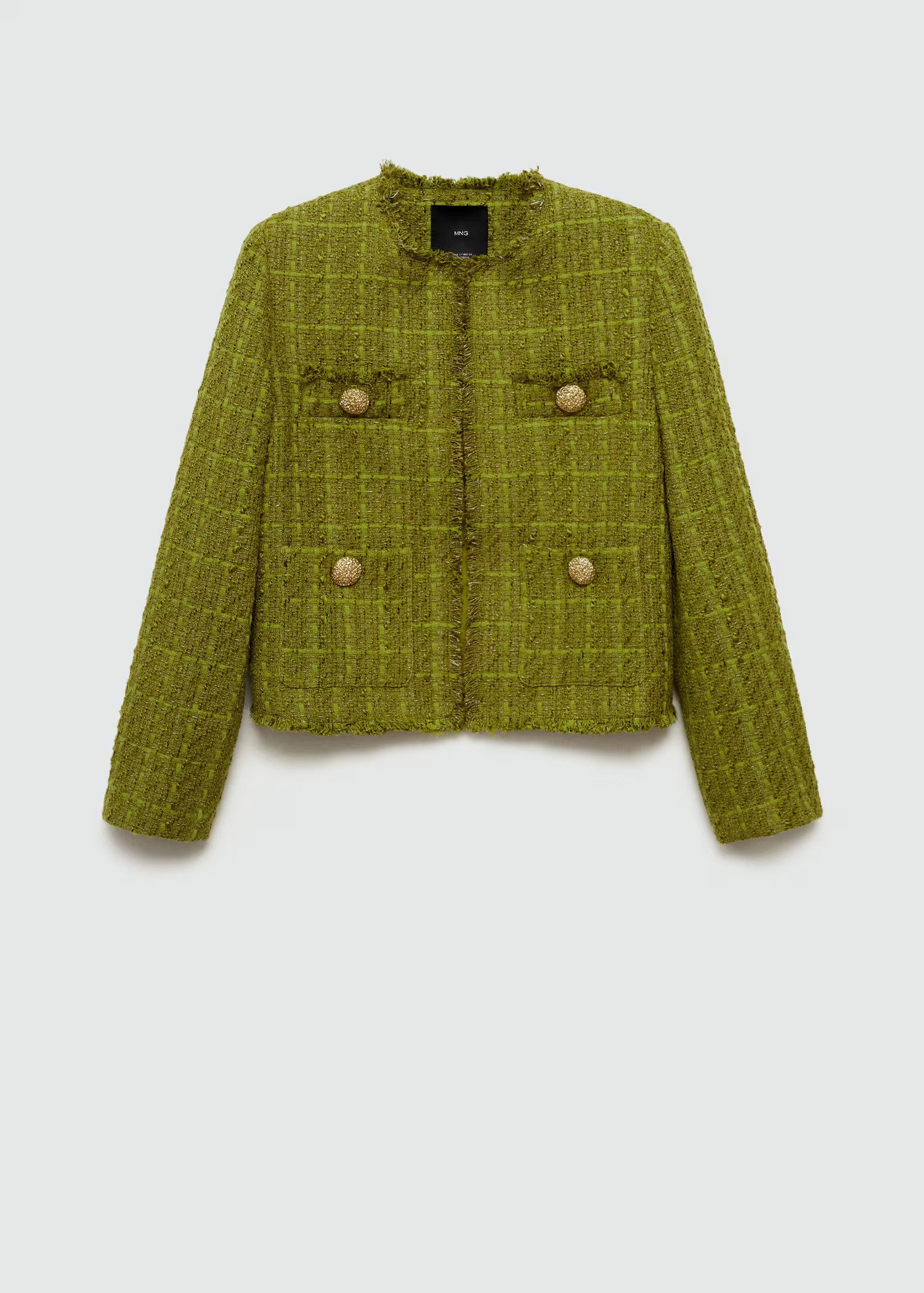 Tweed jacket with jewel buttons - Women | MANGO United Kingdom | MANGO (UK)