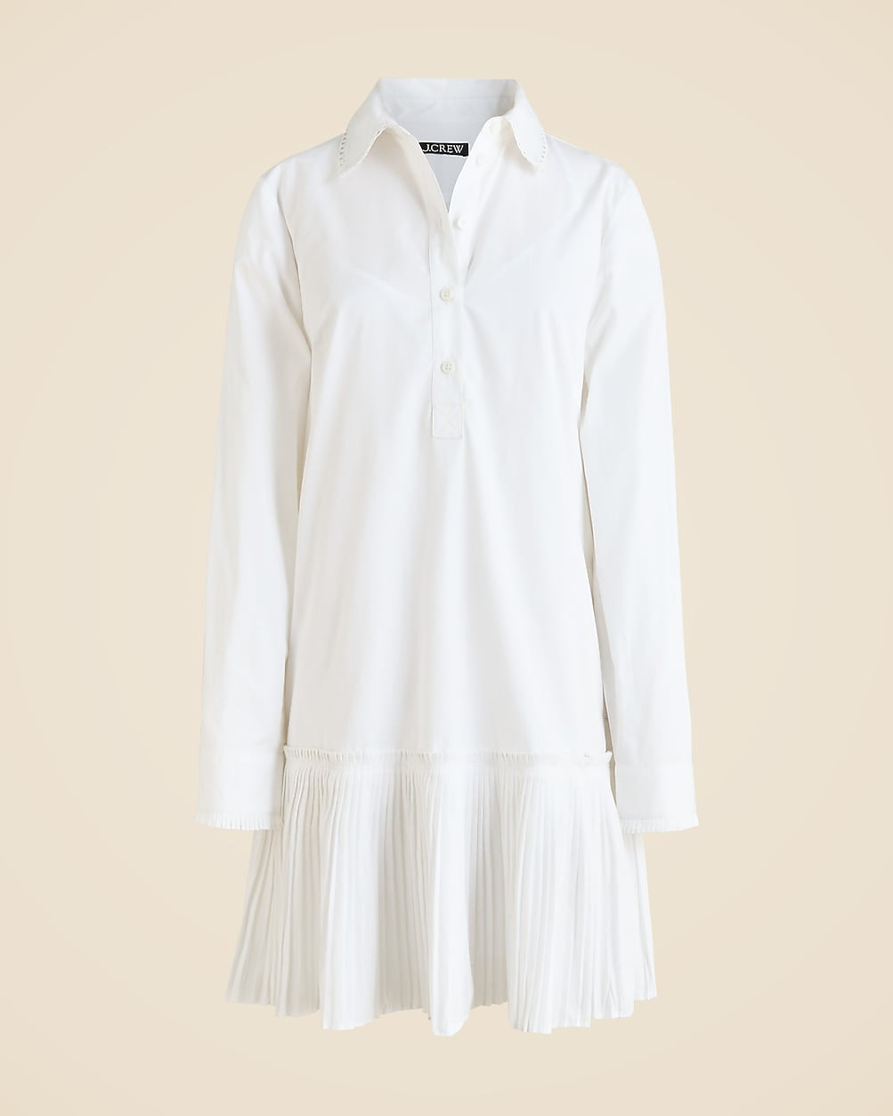 Amelia long-sleeve shirtdress in cotton poplin | J. Crew US