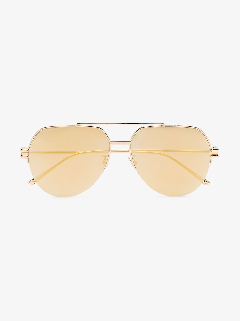 gold tone aviator sunglasses | Browns Fashion