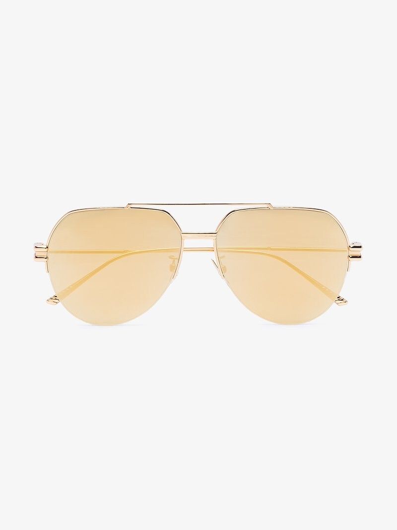 gold tone aviator sunglasses | Browns Fashion