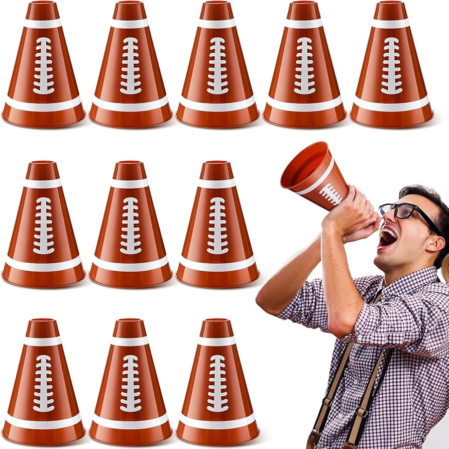 12 Pcs Football Cheer Megaphone Plastic Megaphone Party Cheering Megaphone Party Noisemaker Toys ... | Amazon (US)