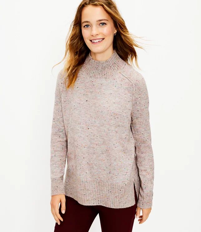 Flecked Tunic Sweater | LOFT