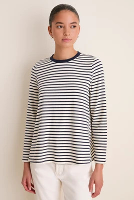Navy Striped Knit Popover | Tuckernuck (US)