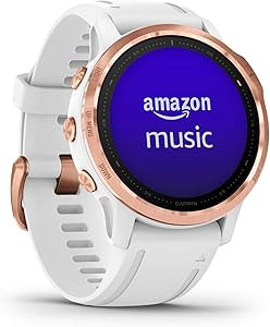 Garmin Fenix 6S Pro Montre connectée Or Rose avec Bande Blanche renouvelée | Amazon (FR)