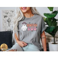 Howdy Boo Comfort Colors Western Tee, Retro Halloween Shirt, Cowgirl Country Cute Ghost, Fall Shirts | Etsy (US)