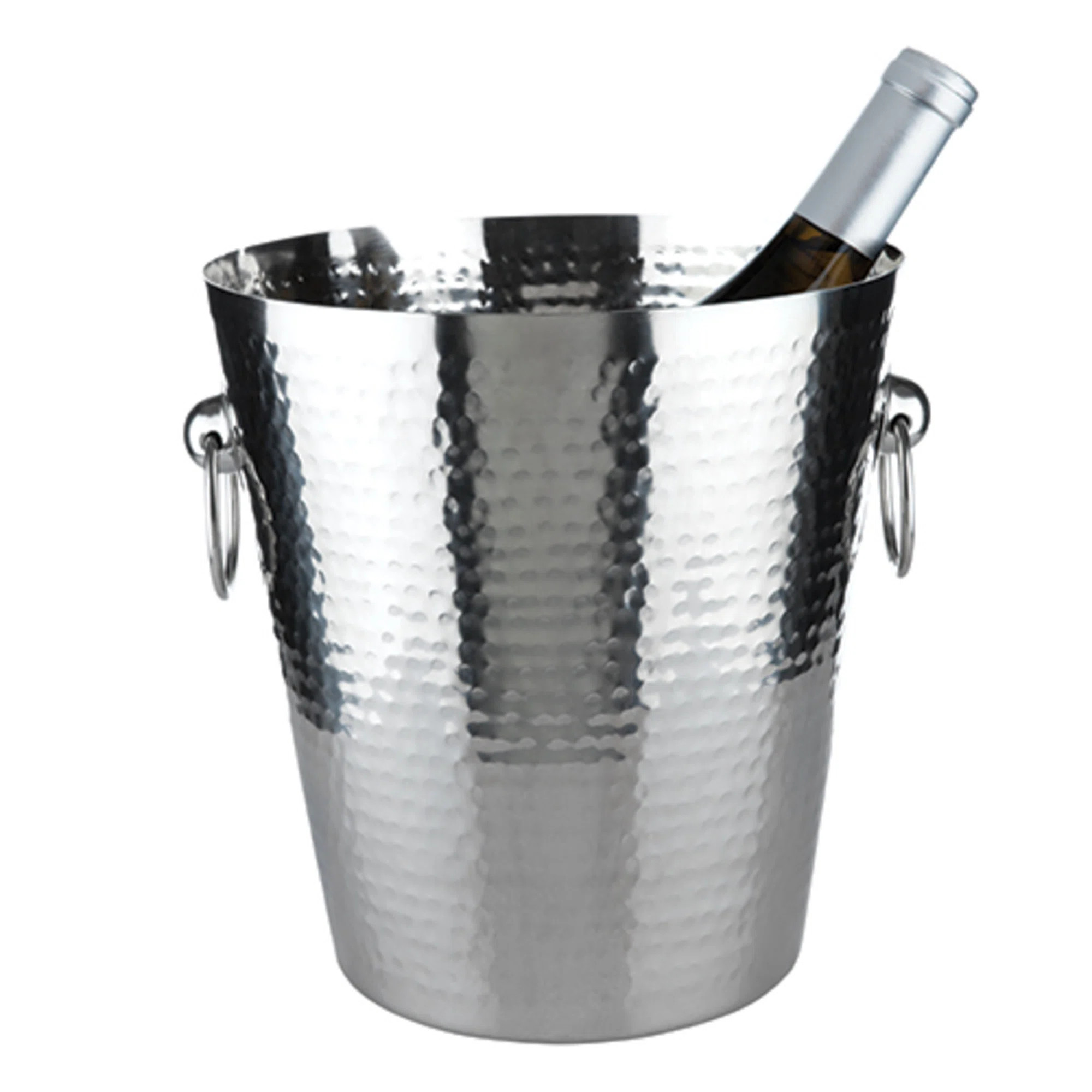 Admiral Irving Stainless Steel Hammered Ice Bucket | Wayfair North America