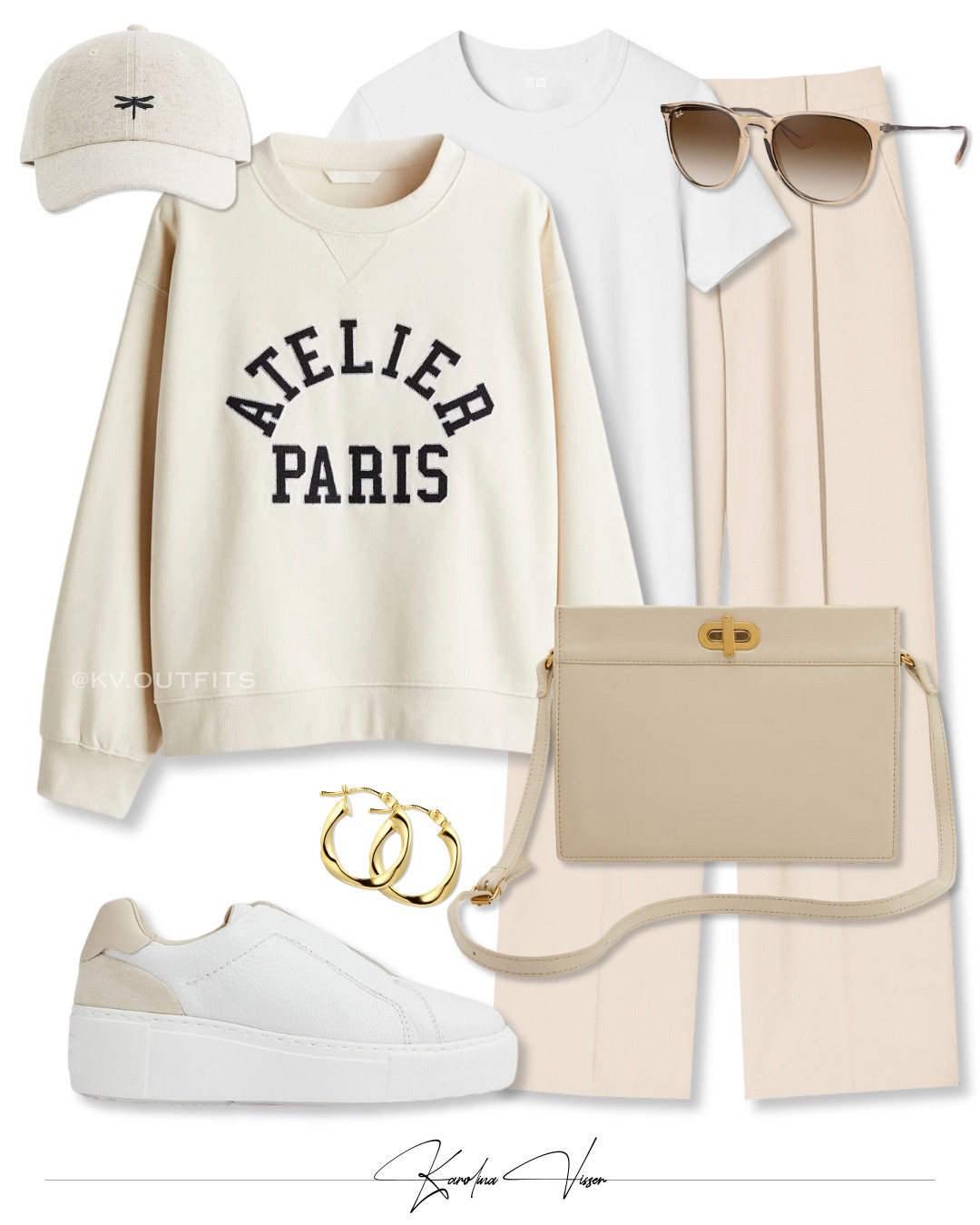 OOTD Relaxed weekend look ☁️ 

Cream sweatshirt, white t-shirt, cream pleated wide trousers, white slip on trainers, beige leather bag. 

Sweatshirt - H&M
Top - Uniqlo
Trousers - Uniqlo
Shoes - Reiss
Bag - Reserved
Sunglasses - Ray-Ban
Cap - H&M

Tags: cream sweatshirt h&m wide leg trousers uniqlo white t-shirt white trainers reiss cream bag reserved brown sunglasses ray-ban cream linen cap comfy weekend outfit travel outfit summer outfit spring outfit daily look casual style casualwear

#LTKAroundTheWorld #LTKstyletip #LTKsummer