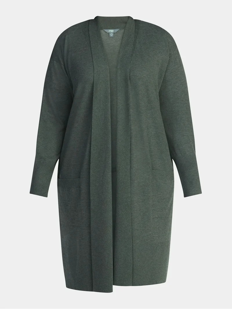 Terra & Sky Women's Plus Duster Cardigan, Sizes 0X-5X | Walmart (US)