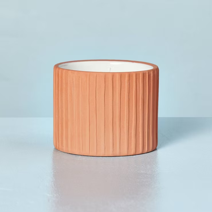 Fluted Terracotta Lemon Pie Jar Candle Cream - Hearth & Hand™ with Magnolia | Target