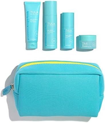 TULA Skin Care Discovery Kit (Travel-Size) | Face Wash, Day & Night Face Moisturizer, Illuminatin... | Amazon (US)