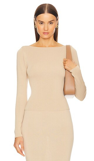 by Marianna Della Long Sleeve Top in Champagne | Revolve Clothing (Global)