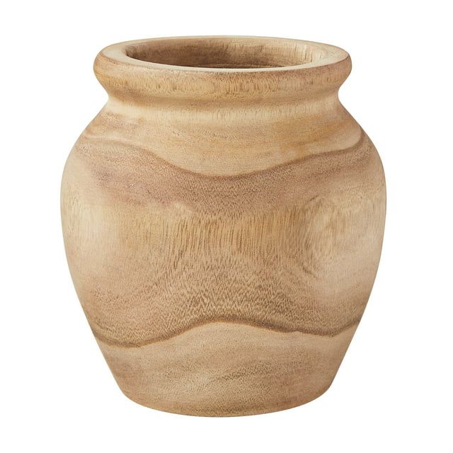 Better Homes & Gardens 7" Natural Wood Vase by Dave & Jenny Marrs - Walmart.com | Walmart (US)