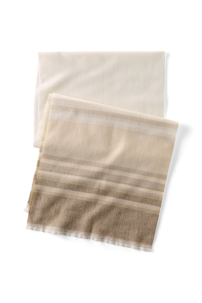 CashTouch Pattern Winter Scarf - Lands' End - Ivory | Lands' End (US)