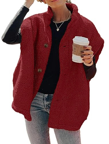 Hongqizo Womens Fuzzy Fleece Vest Oversized Casual Warm Sherpa Vests Jacket | Amazon (US)