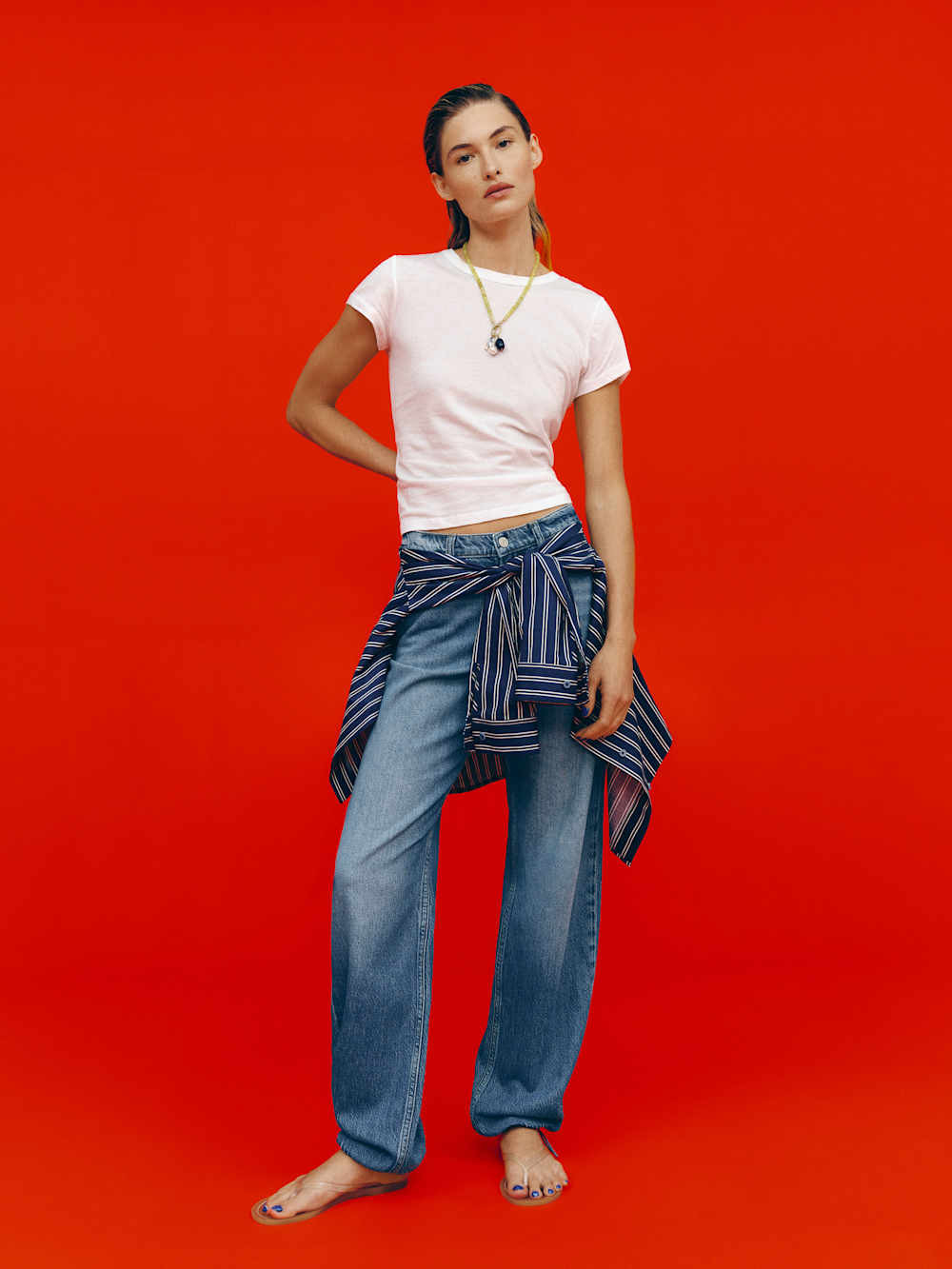 Reece Low Rise Denim Pants | Reformation (Global)