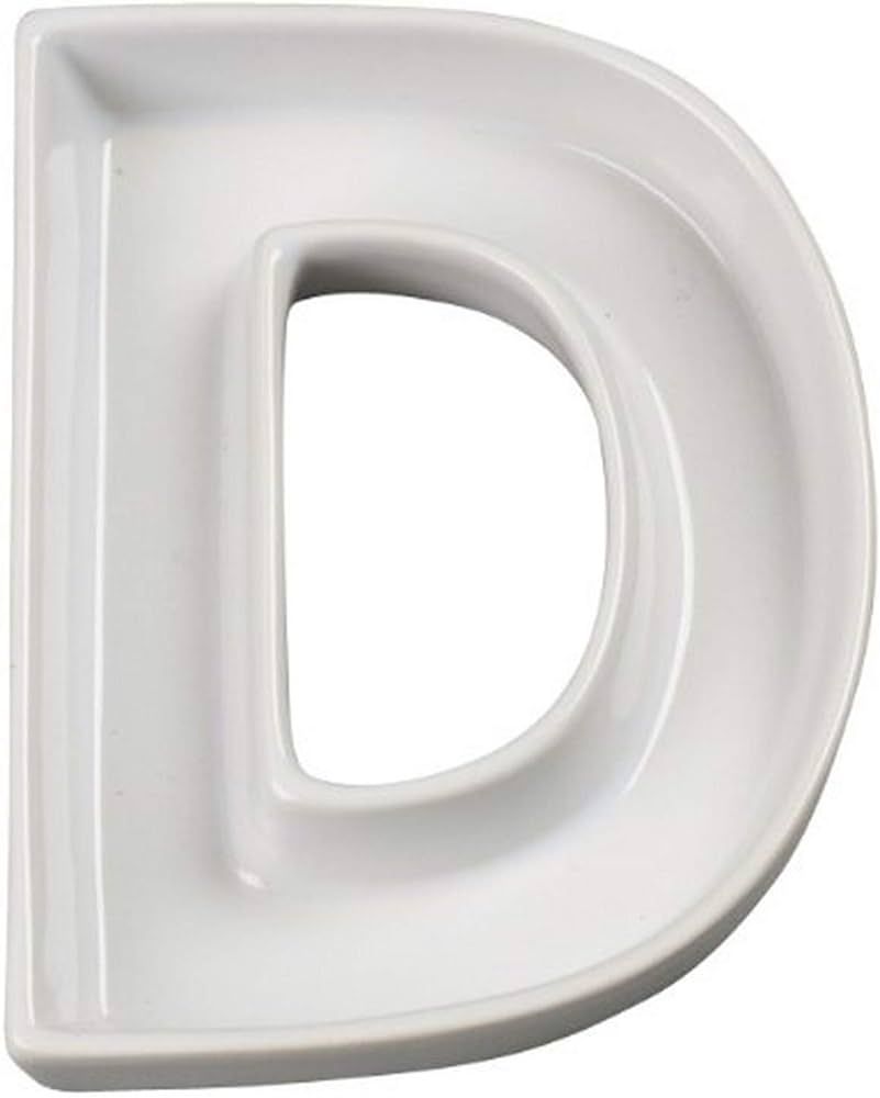 Ivy Lane Design Ceramic Love Letter Dish, Letter D, White, 6-Inch | Amazon (US)