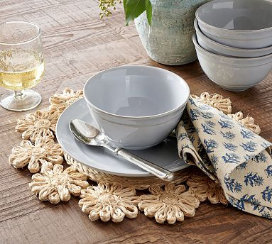 Abaca Handcrafted Flower Placemats | Pottery Barn (US)