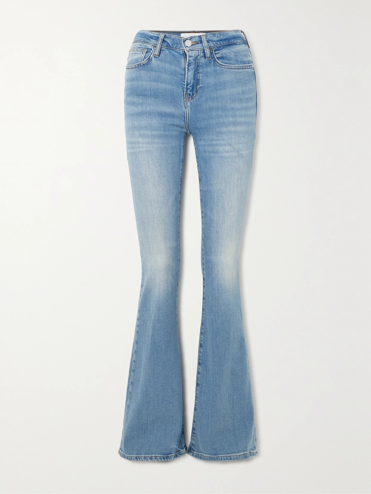 FRAME - Le High Flare High-rise Flared Jeans - Mid denim | NET-A-PORTER (UK & EU)