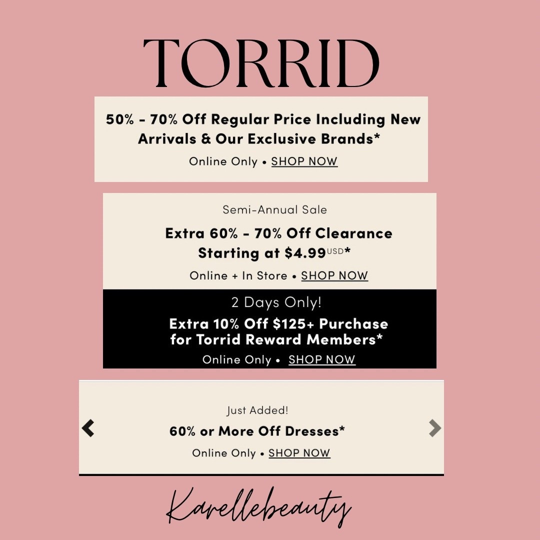 Torrid semi annual sale.

#LTKPlusSize #LTKSaleAlert #LTKSeasonal