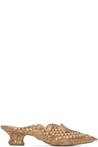 Gold Melissa Edition Point Mules | SSENSE