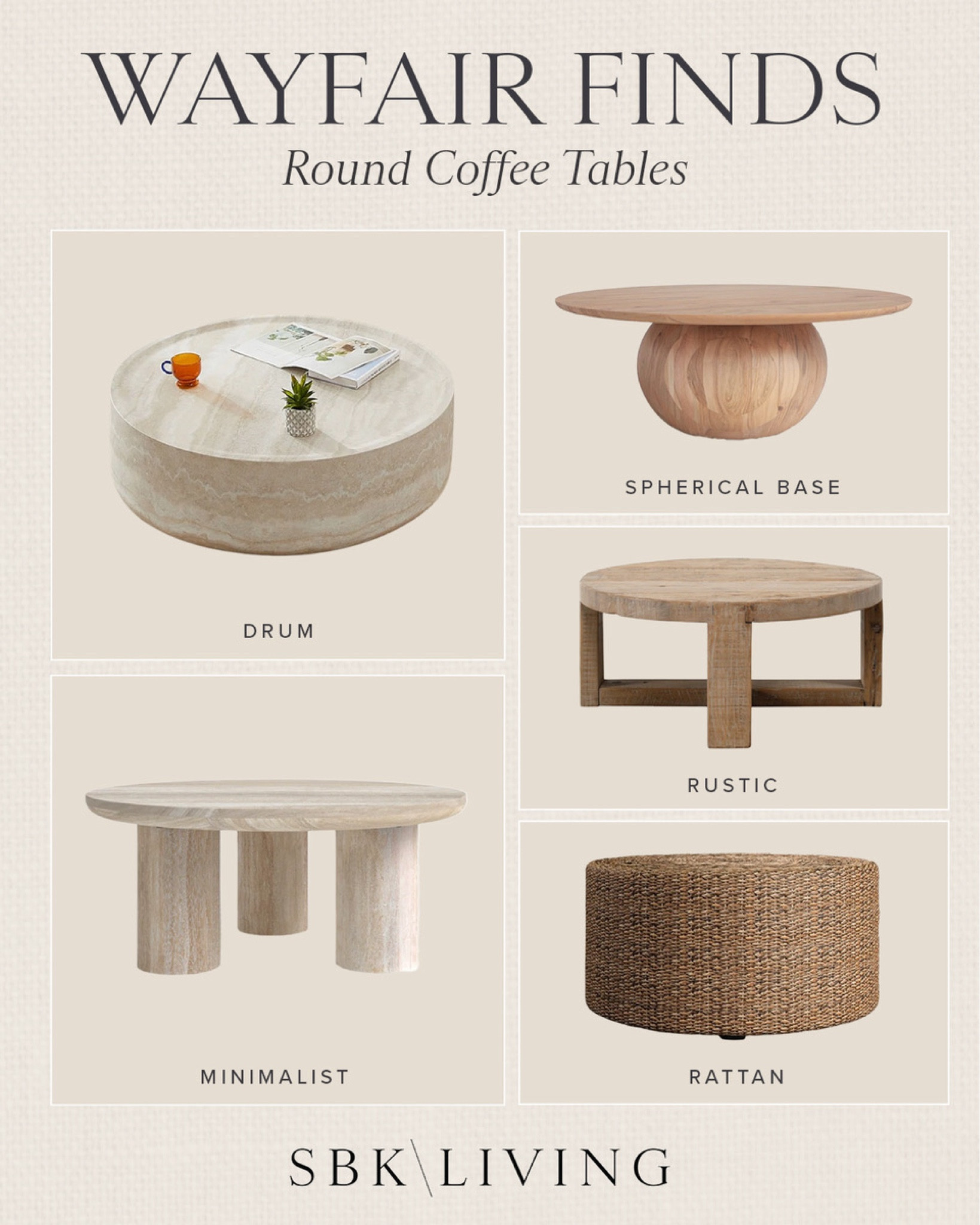 HOME \ round coffee table favorites from Wayfair ⚪️🟤

Living room
Decor 

#LTKHome