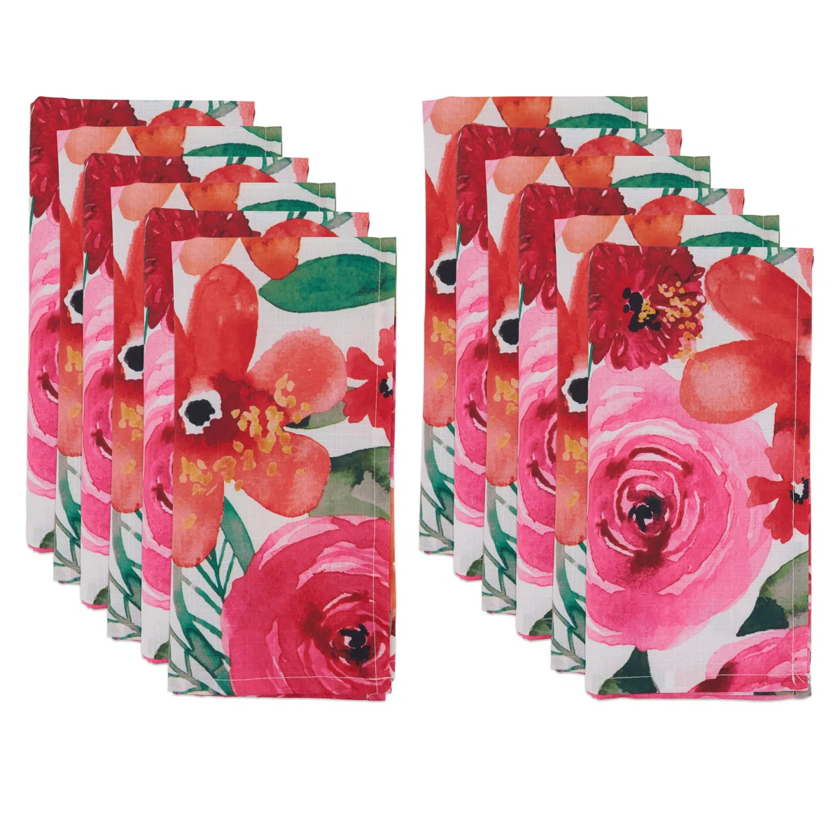 Sara B Collection Polyester Floral Square Napkin (Set of 12) | Wayfair North America