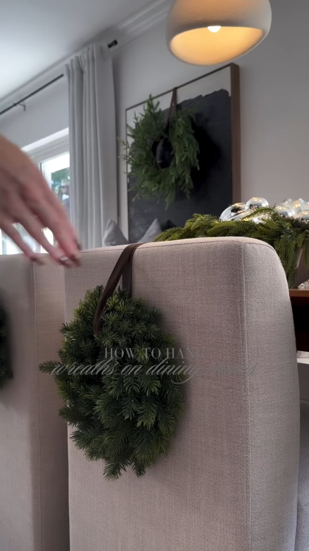 Here’s how I attach Christmas wreaths to our upholstered dining chairs 🎄🤍
Such a simple holiday detail that instantly makes your dining room feel warm and elevated ✨ Sharing the easiest method, the ribbon I use, and how to make sure they stay secure without damaging your chairs!


#ChristmasDecor #HolidayDecorIdeas #DiningRoomDecor #ChristmasDiningRoom #HolidayDIY #ChristmasWreaths #FestiveHome #HolidayHomeDecor #CozyChristmas 

https://liketk.it/5yWgZ

#LTKSeasonal #LTKHome #LTKHoliday